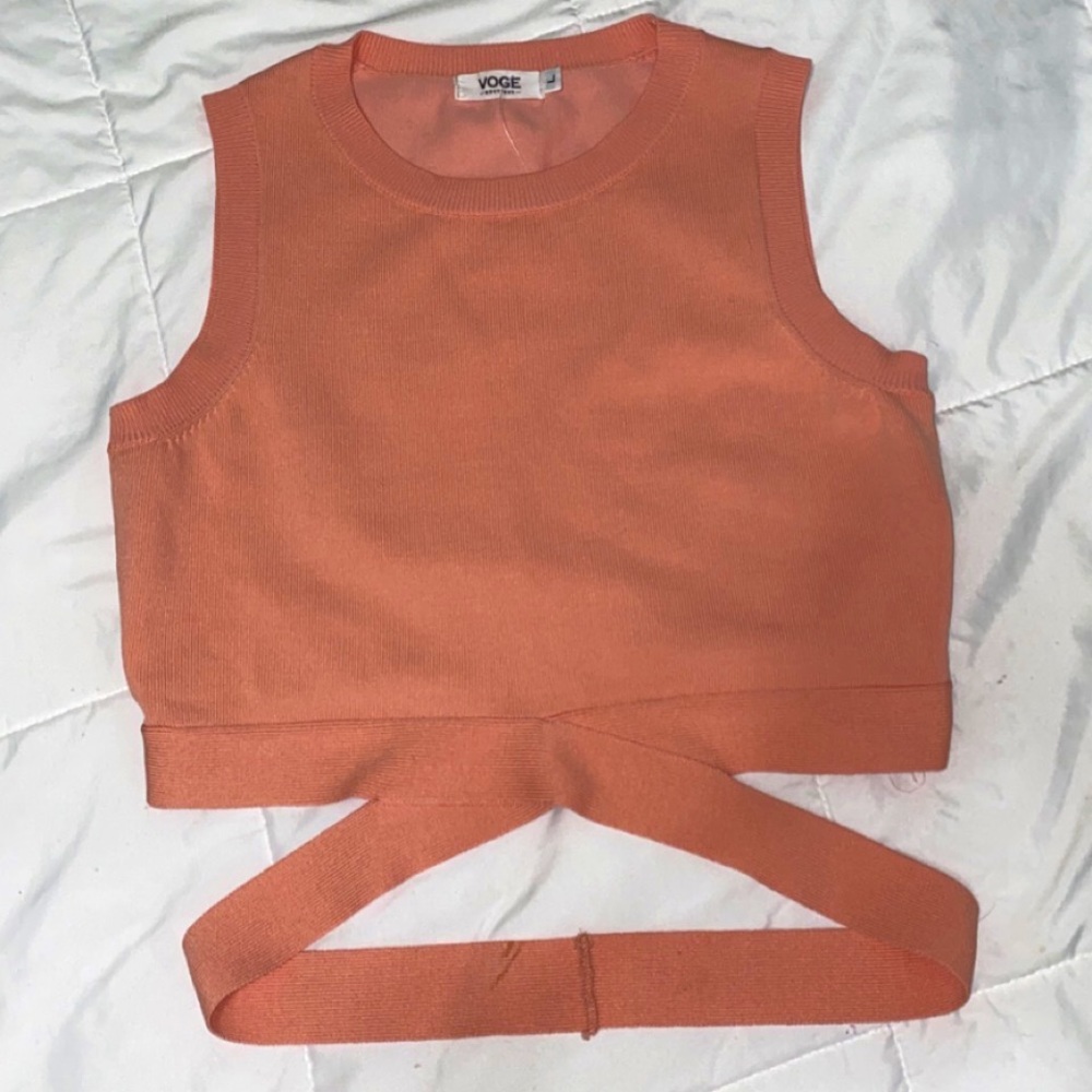 Size Large peach strappy top from Brand Voge in great condition